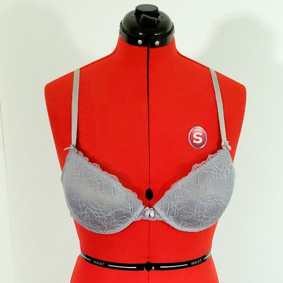 MH Plus Lace Underwire Bra - Magenta & Grey 38C - Picture 2 of 8